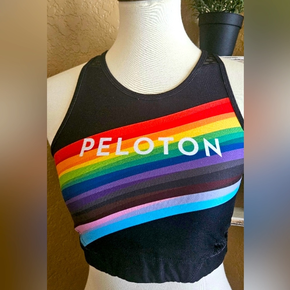 COPY - 🌈PELOTON Pride 🌈 Sports Bra Size Large Rainbow